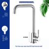 Rotatable SUS304 Stainless Steel Kitchen Faucet with Retractable Spout for Hot and Cold Water