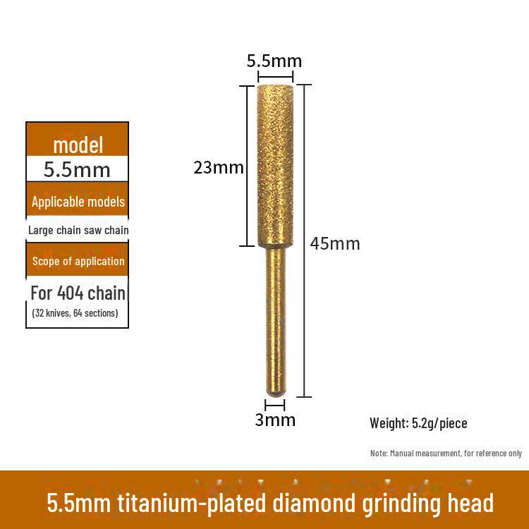 Заточная головка для электрической цепной пилы с хромированным корундовым кругом