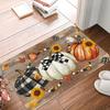 Happy Fall Decoration Doormat Outdoor Entrance Autumn Seasonal Pumpkin Rug Welcome Floor Front Door Carpet For Home Farmhouse