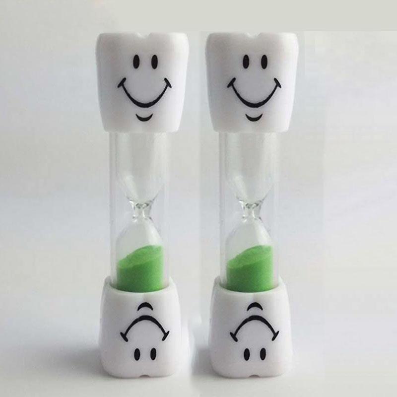 Креативные детские зубы с героями мультфильмов, разноцветные 3-минутные песочные часы, песочные часы, таймер со смайликом, маленький подарок