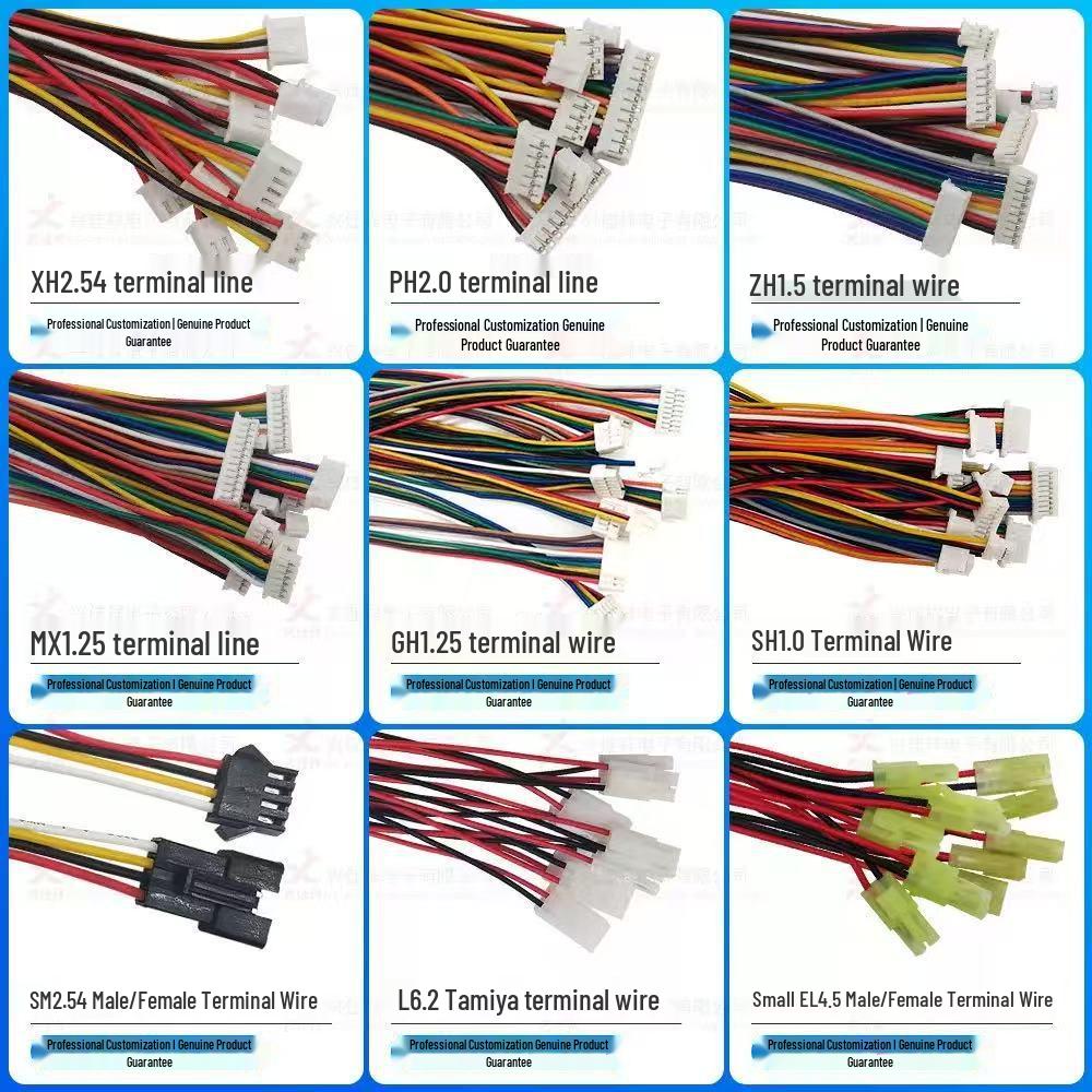 1007#18~28AWG Электронный провод, луженые сверхкороткие выводы для двигателя и светодиодной подсветки