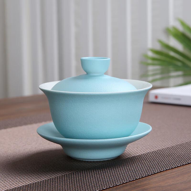 Cha Xun Stone Glaze Ceramic Sancai Gaiwan