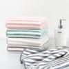 Coral Velvet Pinstripe Towel Thickened Large Bath Towels Without Hair Loss Quick Drying Men and Women's Face Wash Towels Bath Towel Set
