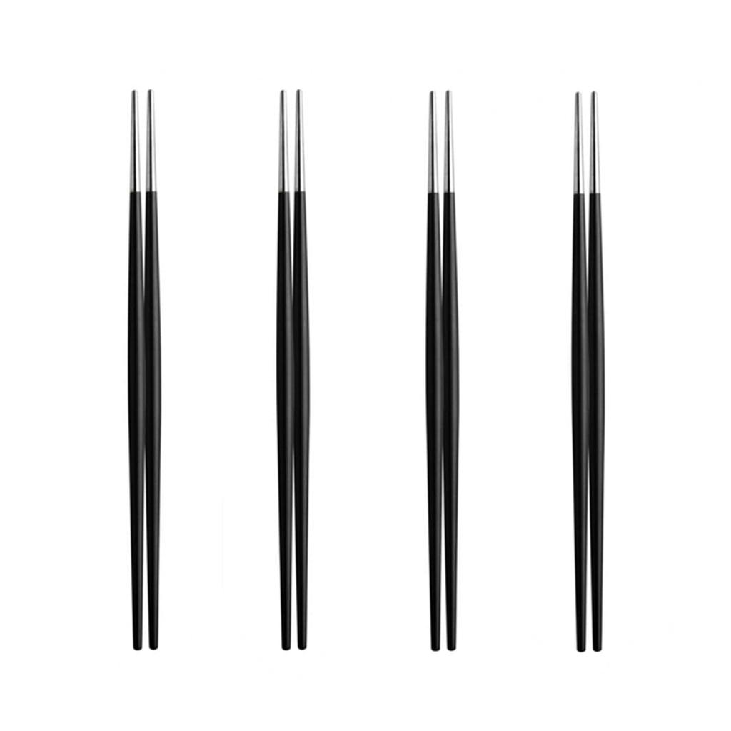Andoo Cutlery Cutlery Set of 4 Round Round Chopsticks Chopsticks Set Dinner Cutlery Set 20 Colors To Choose from Spoon Knife Fork Steak Knife Table