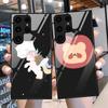 Чехол для телефона Samsung Galaxy S22 Plus Ultra Cartoon Apple, стеклянные чехлы для Galaxy S20 Fe S21ultra S23plus S21fe, черный чехол из ТПУ