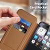 For iPhone 16 Pro Leather Case Compatible with MagSafe RFID Blocking Card Holder Phone Cover