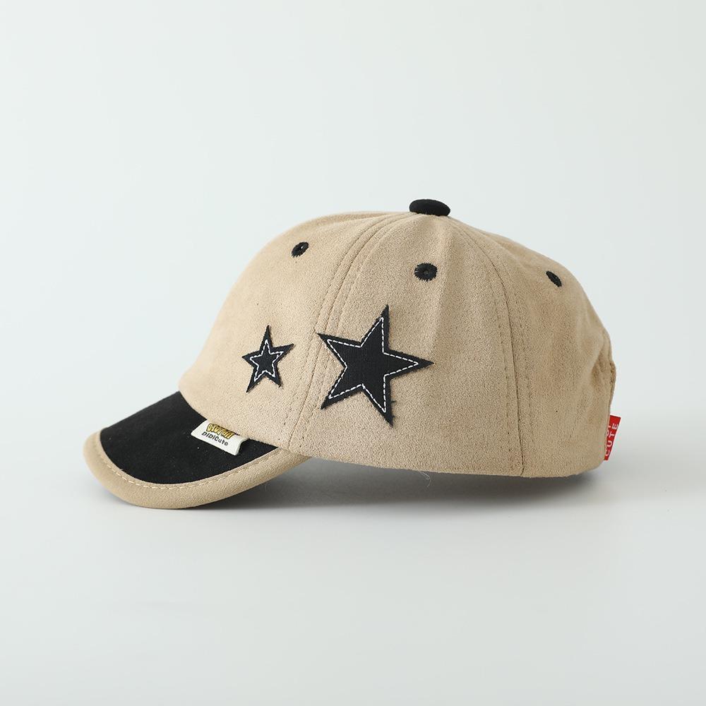 Kids Autumn Star Embroidered Baseball Cap Toddler Boys Girls Casual Duckbill Hat Outdoor Sun Protection Versatile Shade