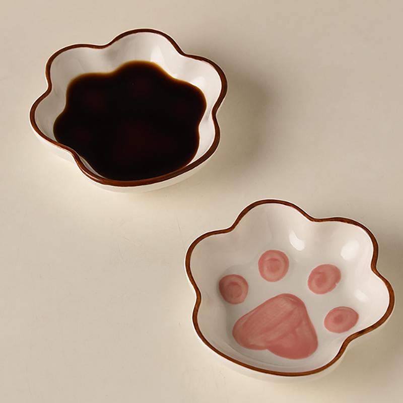 Милая керамическая тарелка, мини-тарелка для горчицы, песто, томатов, кетчупа, соевого соуса, приправы, тарелки с ручкой для домашнего ресторана