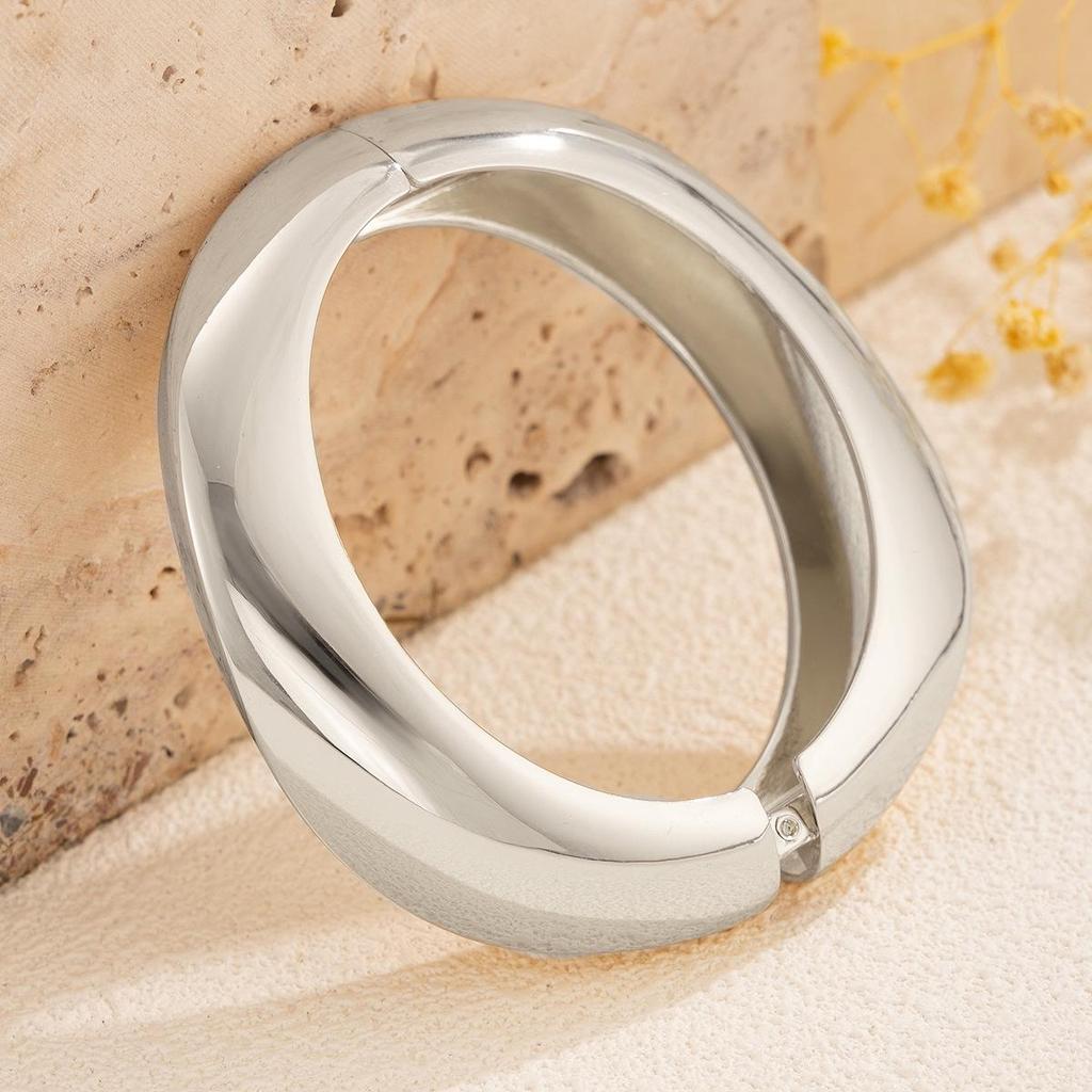 Стильный металлический глянцевый открытый браслет с преувеличенным дизайном в виде капли воды для женщин