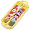 Skater Children's Cutlery Set, Lunch Box, Chopsticks, Spoon, Fork, Made in Japan, Sliding Cutlery, Name Stickers Included, Antibacterial, Trio Set, Bo