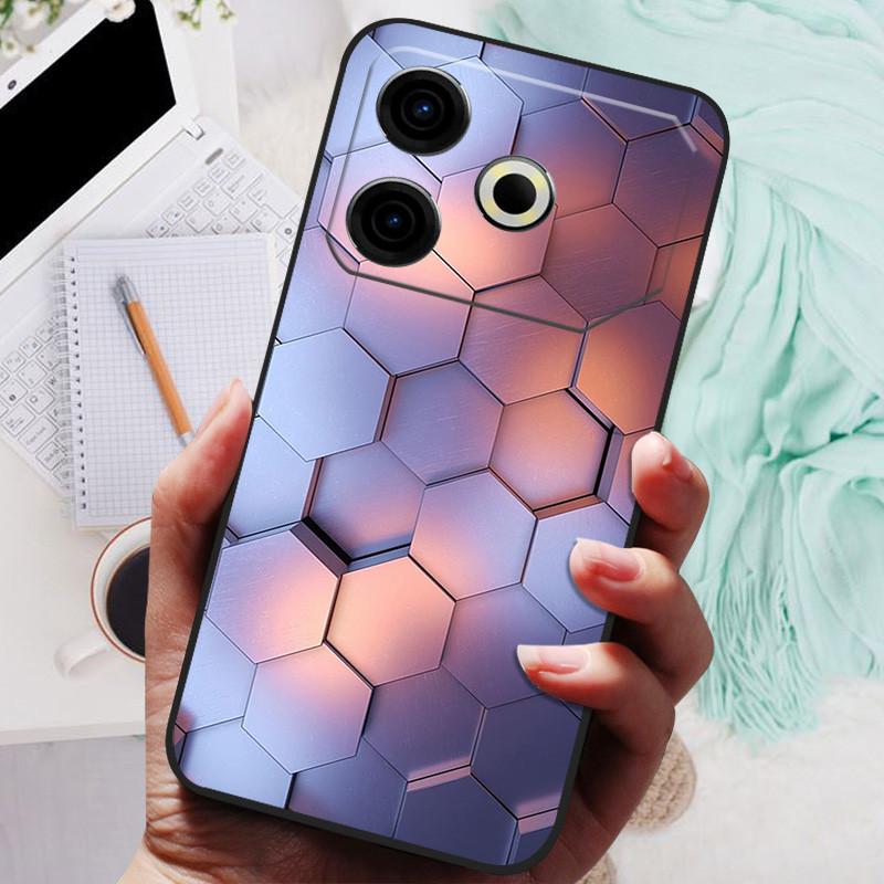 Для чехла Tecno Pova 6 Neo Pova6 Neo Роскошный телефон Силиконовая задняя крышка Для чехлов Tecno Pova 6 Neo Pova 6Neo Защитная оболочка Capas