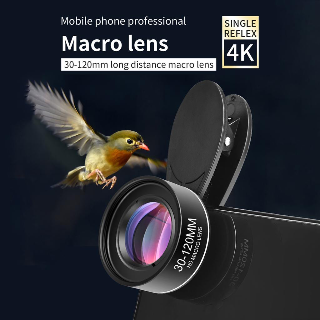 Cell Phone NaMacro Lens 30mm-120mm Smartphone Camera Lens No Distortion with Storage Box Replacement