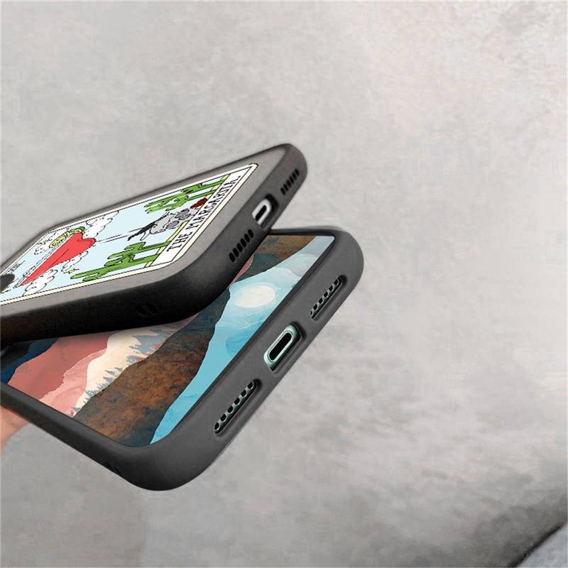 Модный чехол с пейзажной живописью для iPhone 11 Pro Max XS Max XR X 13 12 Mini 7 8 Plus SE2020, матовый бампер, противоударный прозрачный чехол