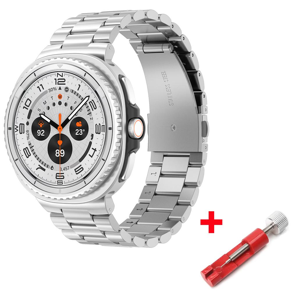 Роскошный ремешок для Samsung Galaxy watch 8 ремешок 40мм 44мм Металлический браслет из нержавеющей стали correa Samsung galaxy watch 8 classic 46мм
