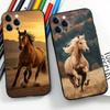 Животное Скачущая Лошадь Для IPhone 13,17,11,12,16,14,15,Plus,Pro Max Мягкий Силиконовый Черный Чехол Для Телефона