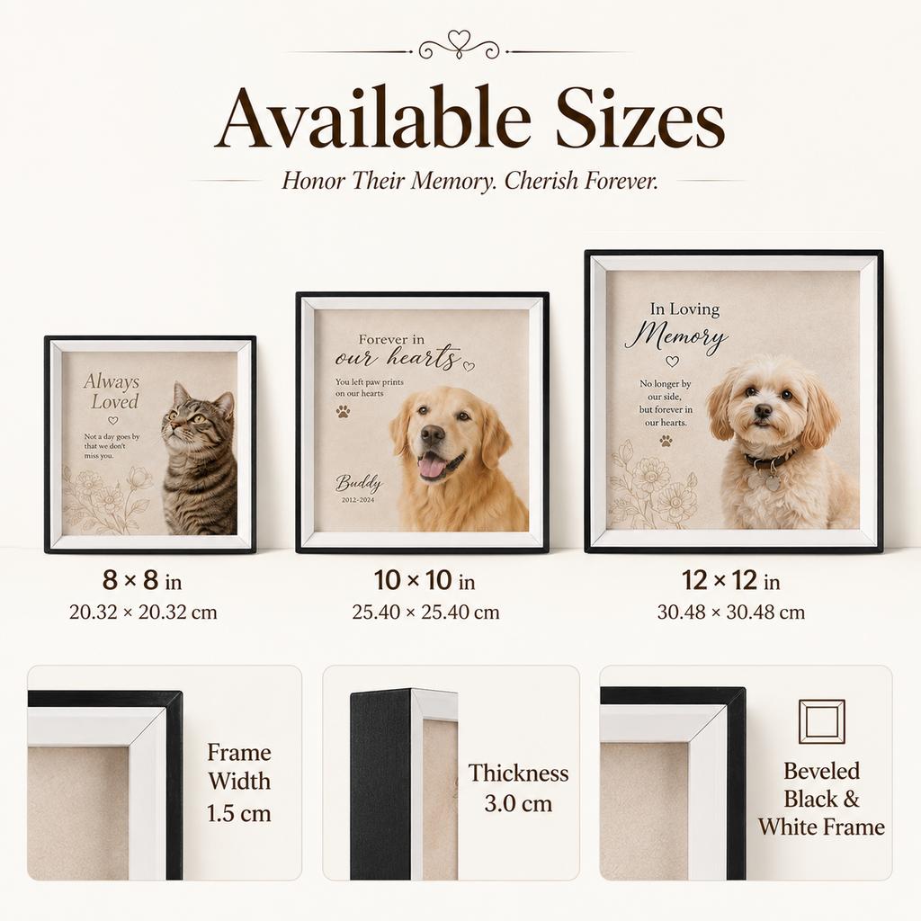 MDF Picture Frames Square Black Wood Photo Frame 8x8 to 12x12 Wall Decor
