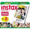 Fujifilm Instax Mini instant film, 10 sheets x 5 packs (50 sheets total).