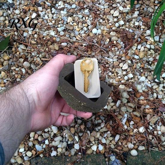 Fake Rock Key Hider Hidden Holder for Outside, Waterproof Spare Hider, Realistic Keys Outdoor Hiding Spot, Safe Garden Yard Driveway Organizer