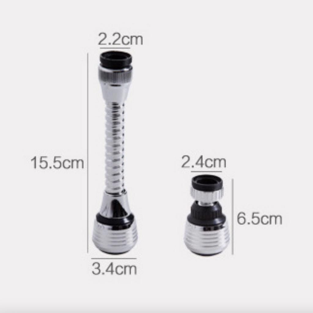 Kitchen Stainless Steel Faucet Nozzle Water-saving Device, Extended Rotary Extender and Accessories