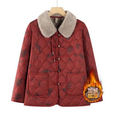 Бархатная осенне-зимняя одежда на хлопковой подкладке, зимние модные куртки на хлопковой подкладке для среднего и пожилого возраста, новые теплые куртки на хлопковой подкладке, теплая женская одежда