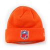 Шапка бини вязаная с отворотом и логотипом SHIELD New Era Оранжевая [Б/У]