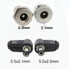 5.5mmx2.1mm DC Power Jack Male Female Socket Panel Mount Connector Dust Cover Metal DC Male Plug 5.5*2.5mm 2.5mm 2.1mm DC099