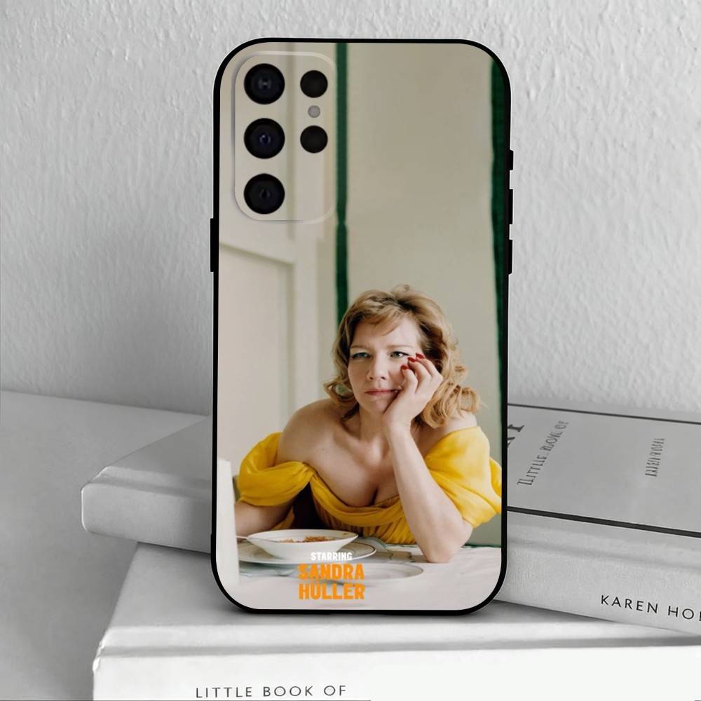 Немецкая актриса Сандра Хюллер Чехол для телефона для Samsung S25, S24, S21, S22, S23, S30, Ultra, S20, Plus, Другие Мягкий Черный Чехол