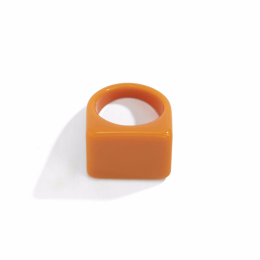 Korean Punk Candy Color Chunky Marbling Solid Color Resin Rings Finger Rings Fashion Jewelry Thumb Rings