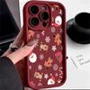 Креативный Милый Чехол для Телефона с Рождественским Узором для iPhone 17 16 15 14 13 12 11 Pro Max 16 E 17 Air XS X XR 7 8 Plus Мягкий Чехол