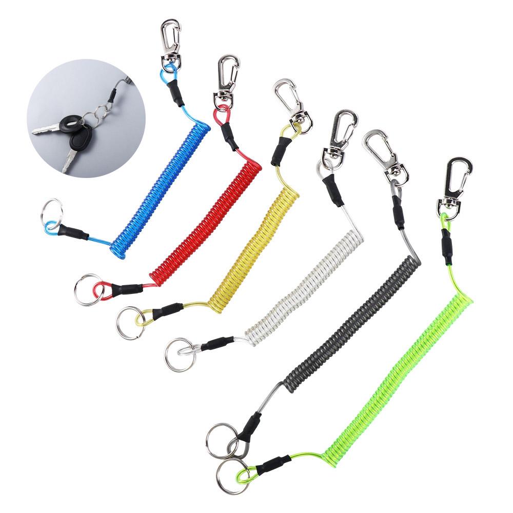 Safety Hauling Rope Safety Rope Spiral Coiled Lanyard Stretch Fishing Tools Spring Elastic Rope