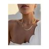 High Quality 316l Steel Italian Crushed Gold Color Chain Necklace 25 Cm