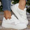 Fashion 2025 New Breathable White Sneakers Women Comfortable Thick Bottom Vulcanizd Shoes Woman Spring Summer Lace Up Causal Sneakers