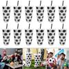 6Pcs Reusable Plastic Soccer Cups with Lid and Straw Kids Football Party Favors Gift Sports Themed Birthday Decoration Supplies