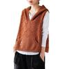 Ladies' Hooded Retro Knit Vest - 2024 Spring/Autumn Waistcoat Layered Top