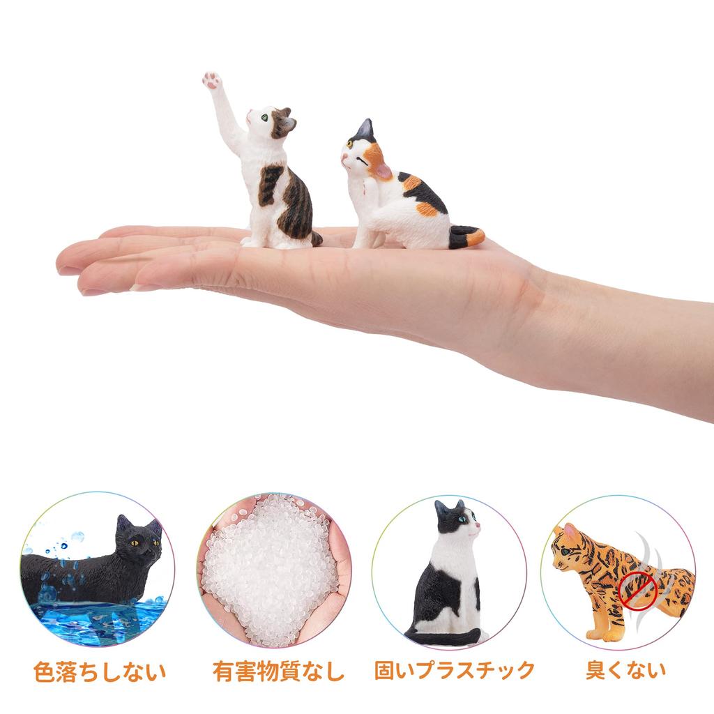 TOYMANY 8 шт. Фигурки кошек, Милые кошки, Реалистичные модели животных, Популярные игрушки-животные, Подарок на день рождения, Рождество, Новый год, Украшение, Коллекция,