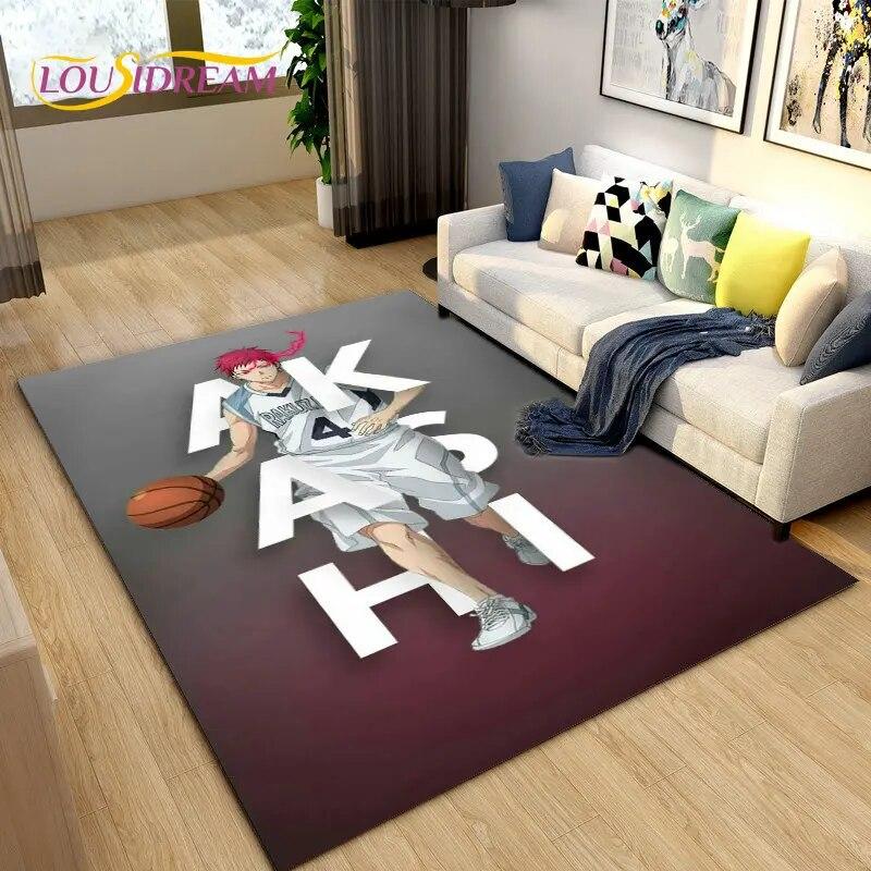 Баскетбольный коврик Куроко с героями мультфильмов, ковер для гостиной, спальни, дивана, коврик для украшения, детский нескользящий напольный коврик