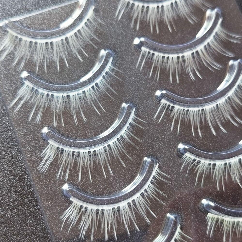 Thick White False Eyelashes Eyelashes Extension Eye Makeup Tools New White Lashes  for Cosplay
