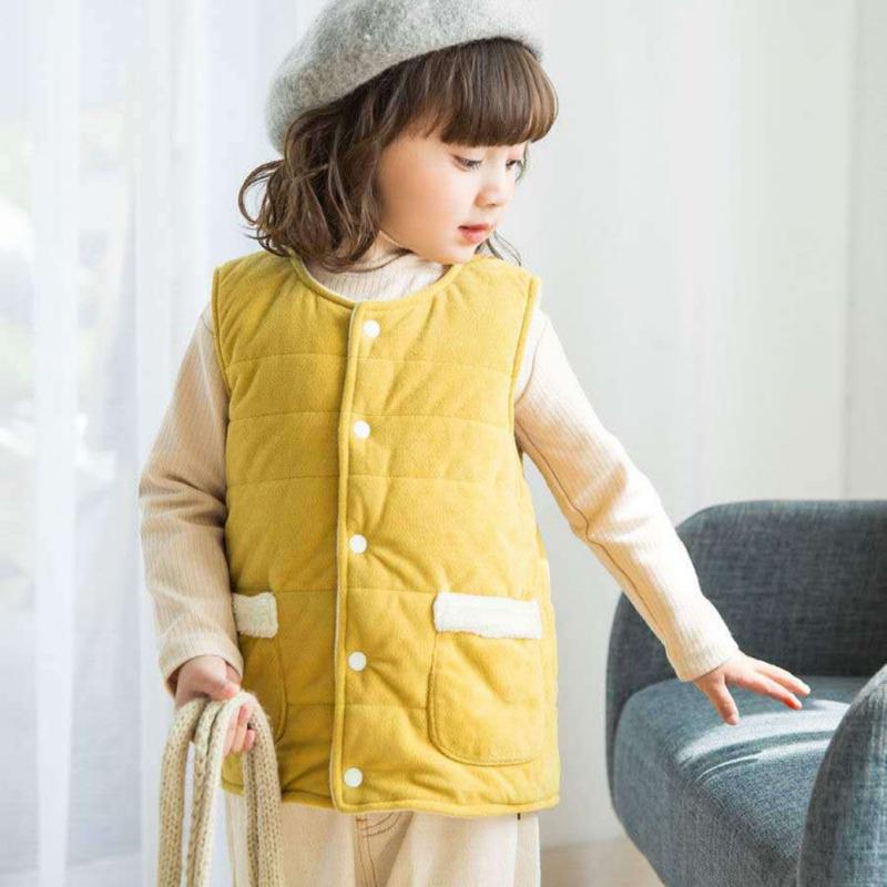 Children's Waistcoat Thick and Warm Plush Vest for Boys and Girls