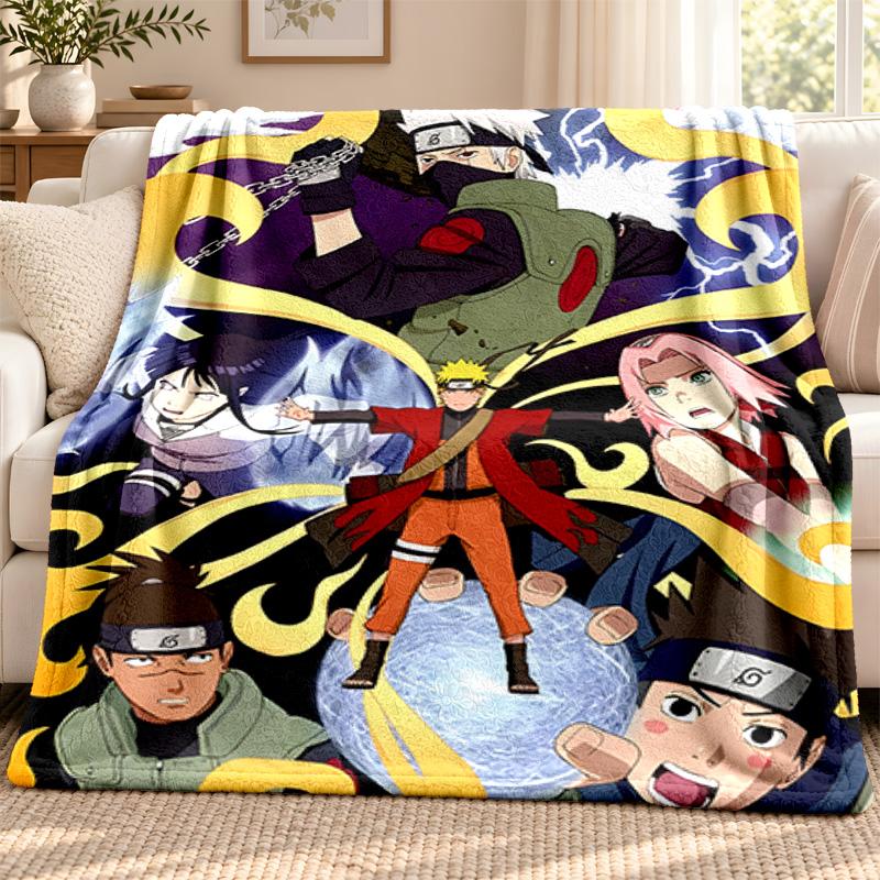 Naruto blanket Flannel Blanket Soft Cozy Plush Throw for Sofa Bed Lightweight Home Decoration Outdoor camping