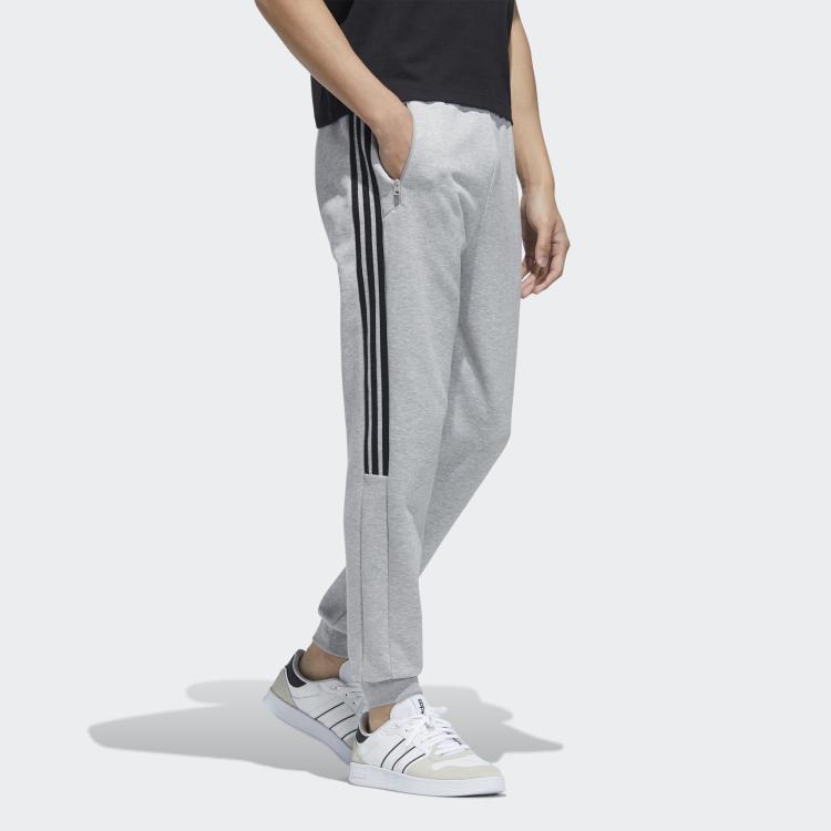 adidas Мужские зауженные толстые спортивные штаны с 3 полосками Neo Iconic, серые, HD4706