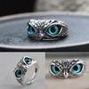 Owl Eye Ring For Men's Women's Girls Boys Boyfriend Adjustable Evil Eye Owl Ring