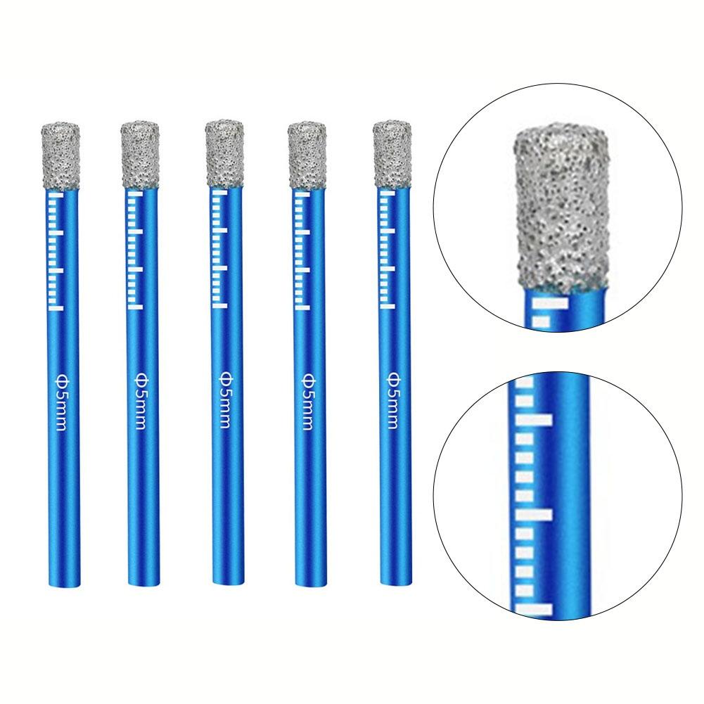 Алмазное сверло для электроинструмента с круглым хвостовиком 5 мм, аксессуары