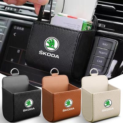 Сумка для хранения в салоне автомобиля, сумка для мусора на воздуховоде, подвесной органайзер-бокс для SCALA Superb Octavia 2 3 A4 A5 Fabia Kamiq Kapoq Kodiaq Rapid