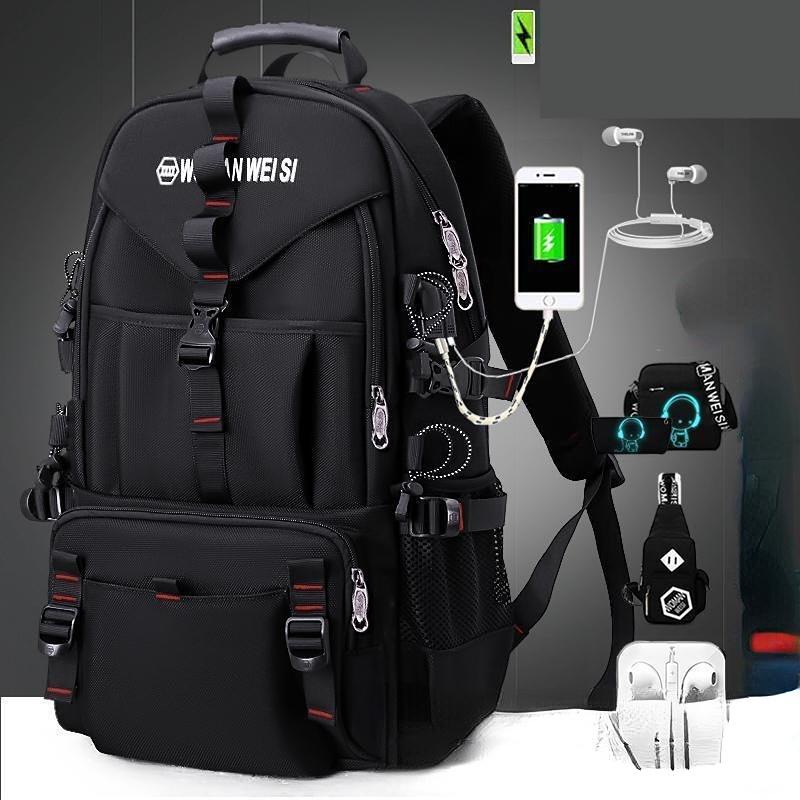 WTEMPO Мужской рюкзак, водонепроницаемый, вместимость 56-75 л