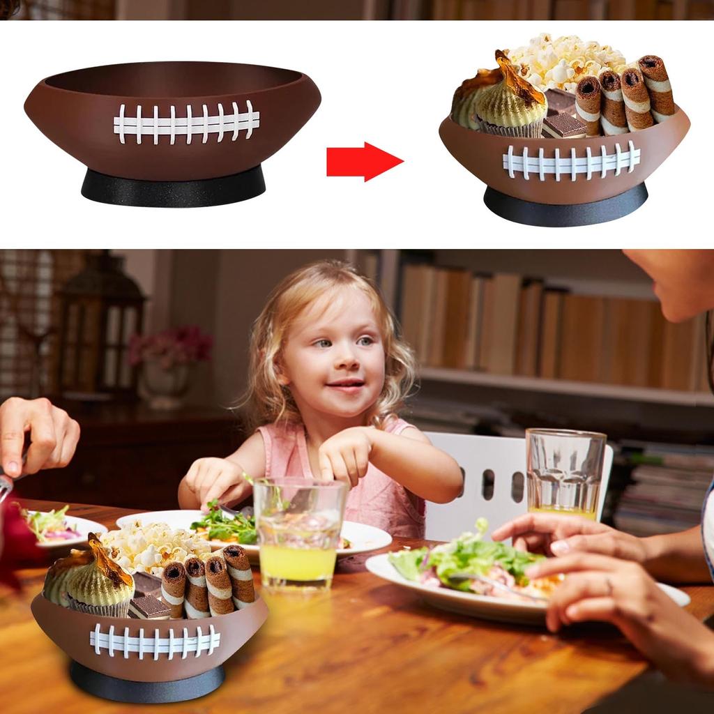 Футбольная миска для закусок Тарелки для футбольной вечеринки Футбольные сервировочные миски Подносы для начо Мороженое для вечеринки в честь футбольного матча