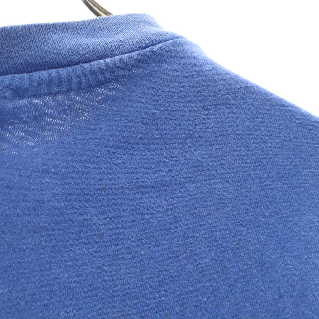 HANES 80-е 90-е Сделано в США Старая футболка с коротким рукавом L Синяя BEEFY-T Мужская Б/У