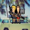 Мне нужны наклейки на машину "Pew Pew" Мультяшные Автоаксессуары Украшение на Окно Бампер Кузов Самоклеящиеся Виниловые Наклейки