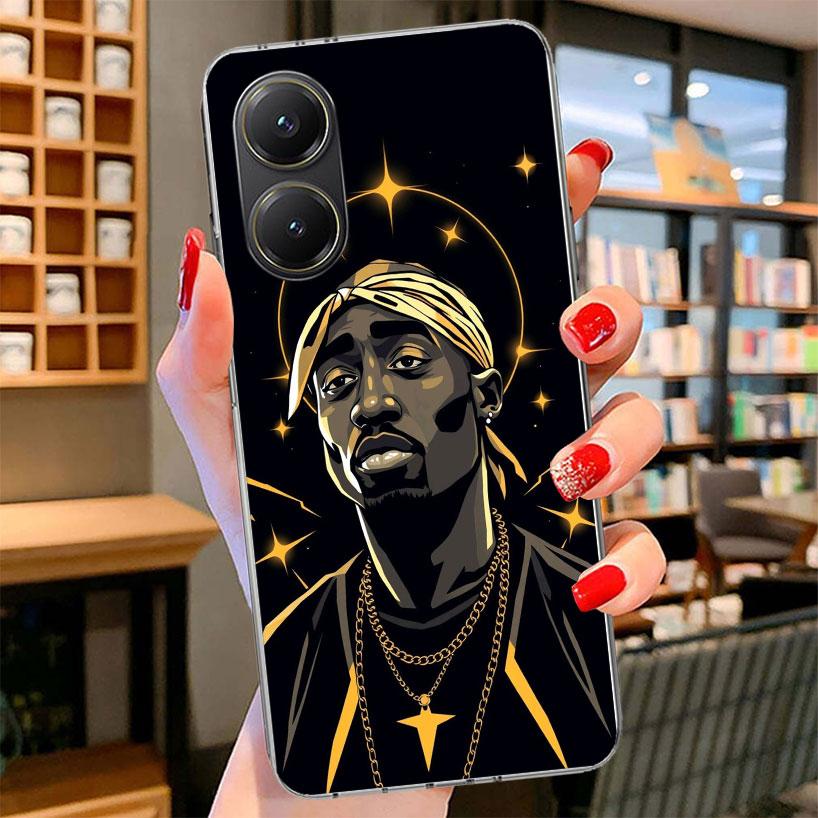 Чехол для телефона рэпера 2pac певца Tupac для Xiaomi Poco F7 Ultra X7 X6 X5 Pro M7 Redmi 15C 15 13C 13 12C 12 10C 10 9A 9C 9T 9