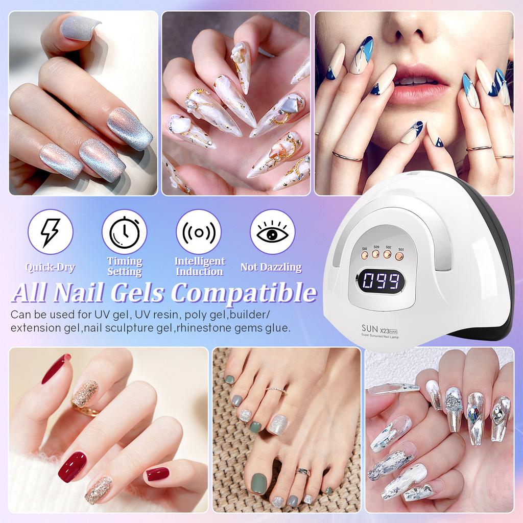 DianaBeauty 380 Вт 81 светодиод УФ светодиодная лампа для ногтей мощная сушилка для ногтей для отверждения всех видов гель-лака для ногтей УФ лампа для сушки маникюра