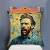 Modern Deviant Art Starry Night Van Gogh Oil Painting Art Chair Seat Throw Pillow Case Cotton Linen Sofa Portrait Cushion Cover